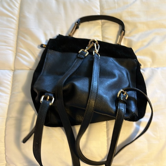 Lulus black, suede and leather backpack - Picture 5 of 9